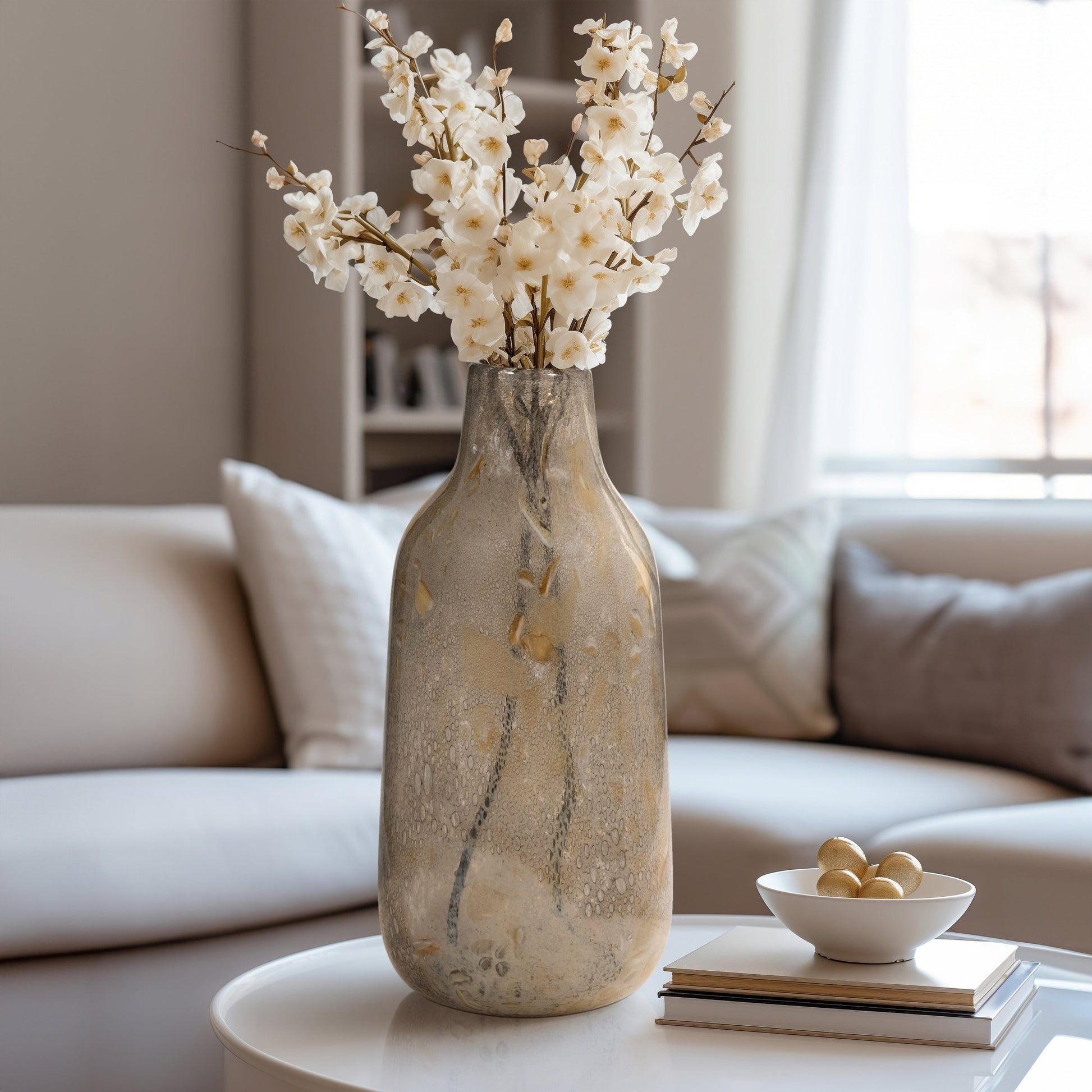 FOLEY NATURAL GLASS VASE Vases and Jars| Sagebrook Home