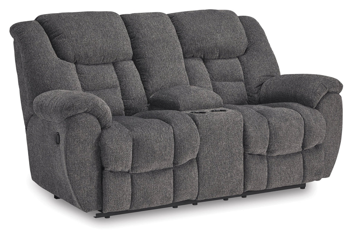 Foreside Reclining Loveseat with Console Recliners| Ashley Homestore