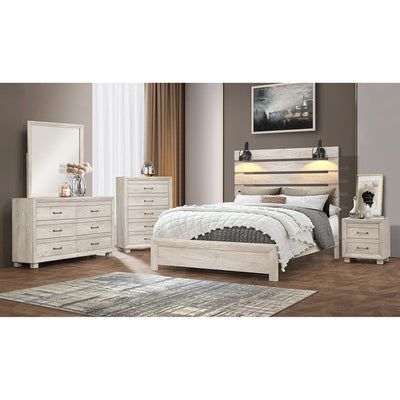 Fort Worth 5 - Drawer Chest in White (Sturdy Act) - Al Rugaib Furniture