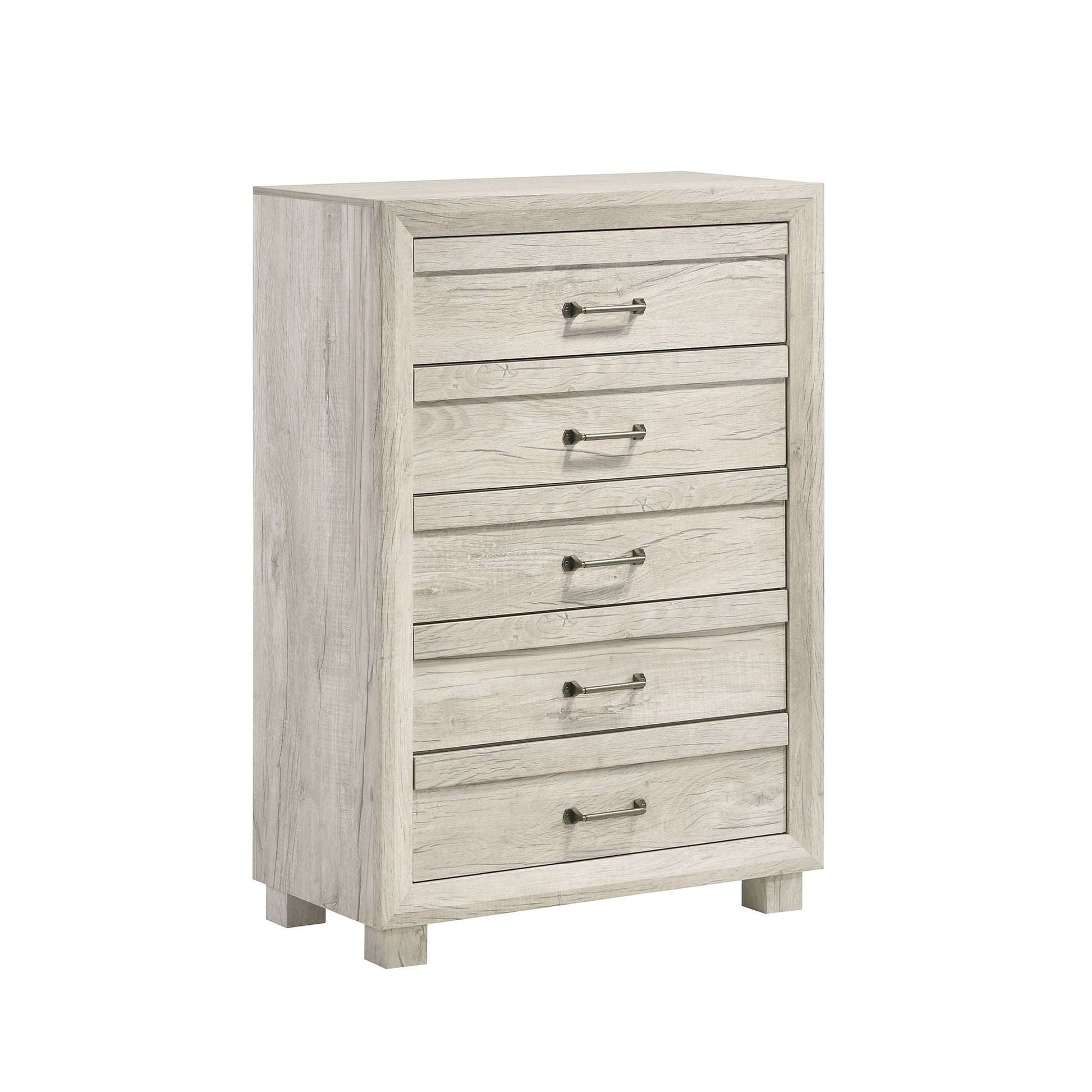 Fort Worth 5-Drawer Chest in White (Sturdy Act) Cabinets & Chests| ROOTS FURNITURE