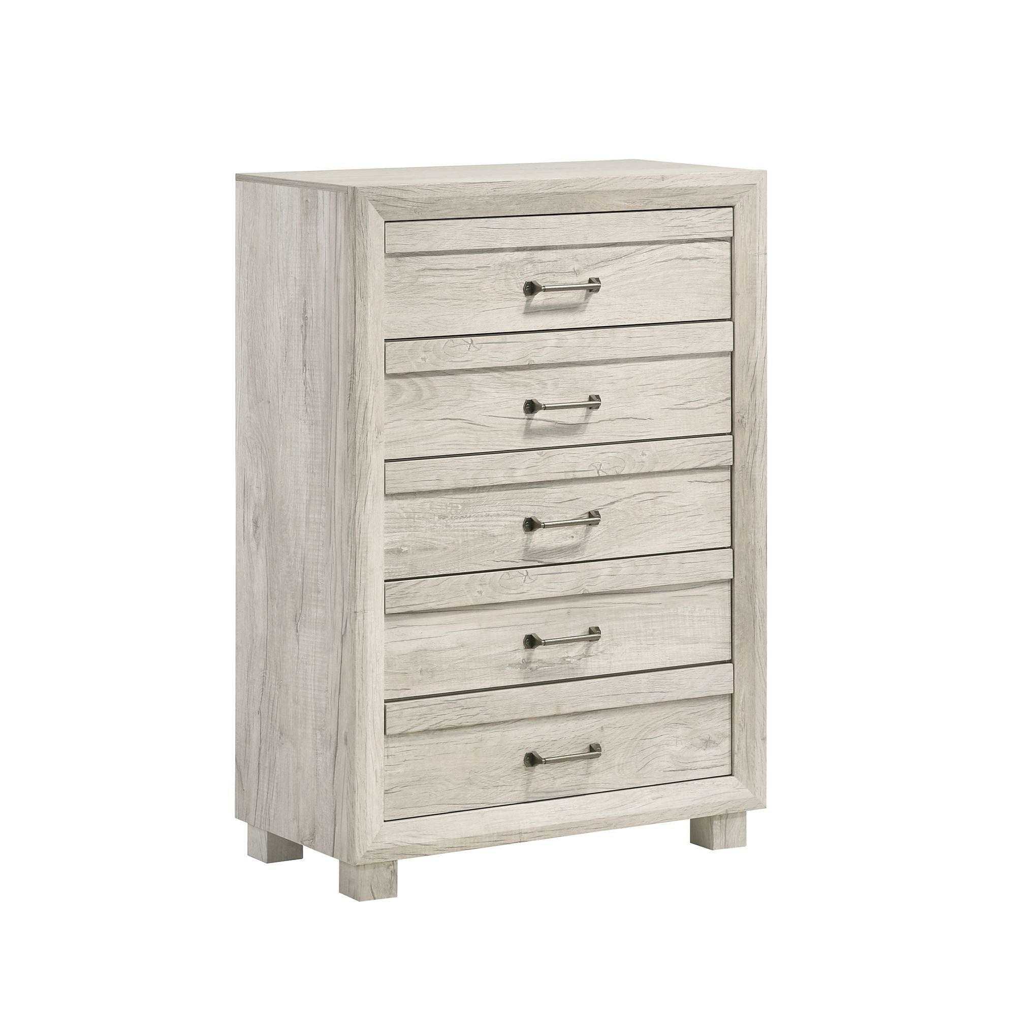 Fort Worth 5-Drawer Chest in White (Sturdy Act) Cabinets & Chests| ROOTS FURNITURE
