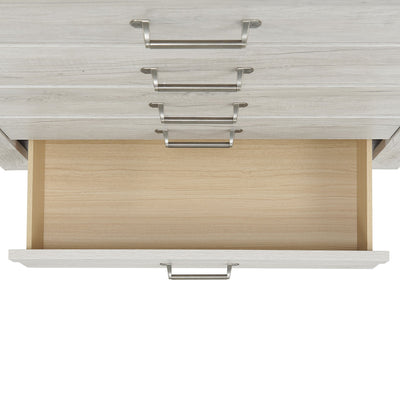 Fort Worth 5 - Drawer Chest in White (Sturdy Act) - Al Rugaib Furniture