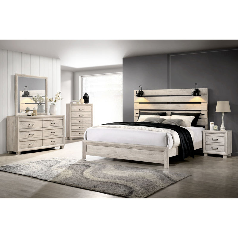 Fort Worth 5 - Drawer Chest in White (Sturdy Act) - Al Rugaib Furniture