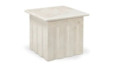 Forum Side Table Cream Marble - Al Rugaib Furniture
