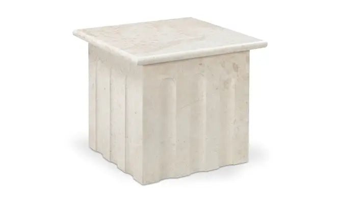 Forum Side Table Cream Marble - Al Rugaib Furniture