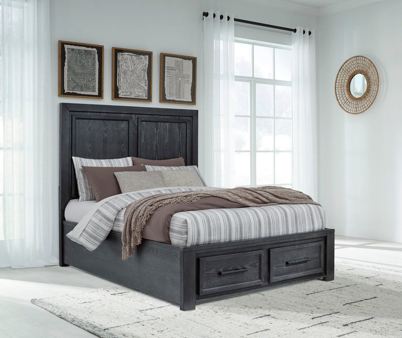 Foyland California King Panel Storage Bed - Al Rugaib Furniture
