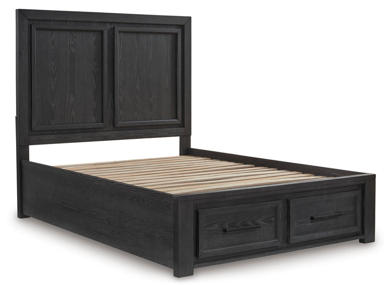 Foyland Queen Panel Storage Bed - Al Rugaib Furniture