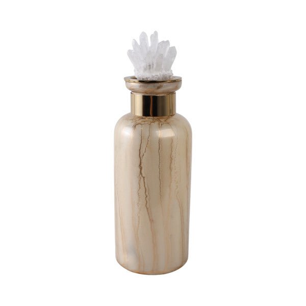 Frances Quartz Crystal Cluster Glass Bot Vases and Jars| Sagebrook Home