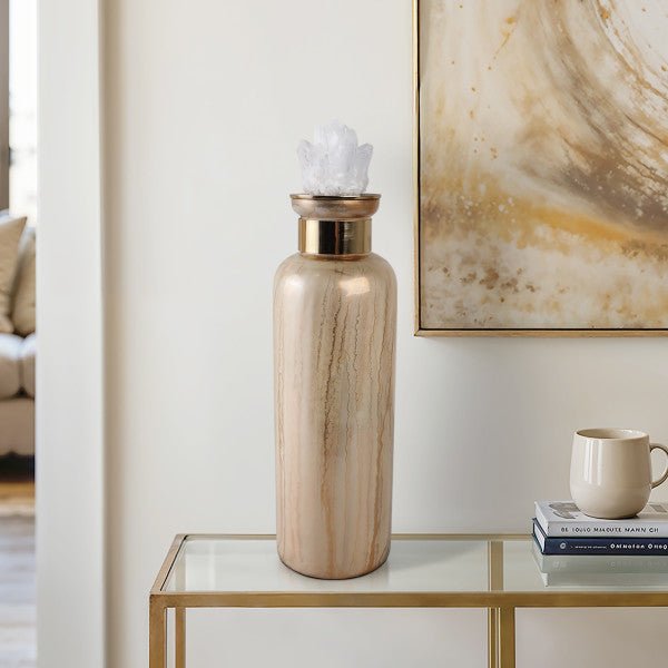 Frances Quartz Crystal Cluster Glass Bot Vases and Jars| Sagebrook Home