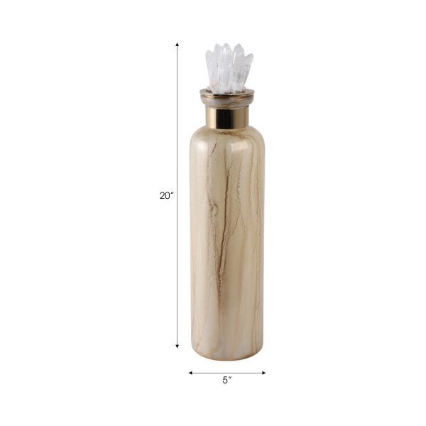 Frances Quartz Crystal Cluster Glass Bot Vases and Jars| Sagebrook Home