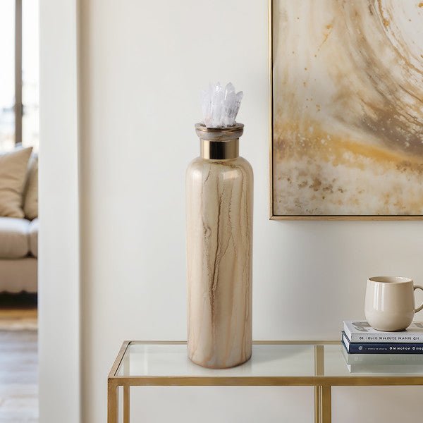 Frances Quartz Crystal Cluster Glass Bot Vases and Jars| Sagebrook Home