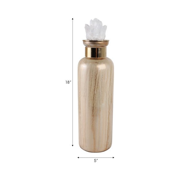 Frances Quartz Crystal Cluster Glass Bot Vases and Jars| Sagebrook Home