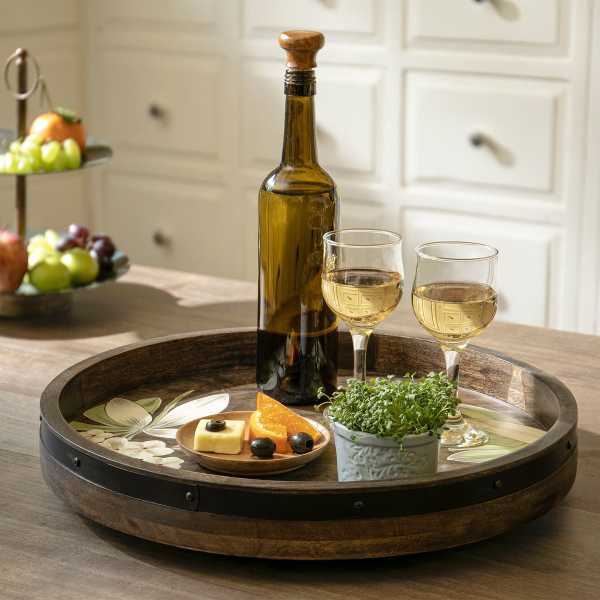 Frangipani Lazy Susan Tray| Roots Furniture