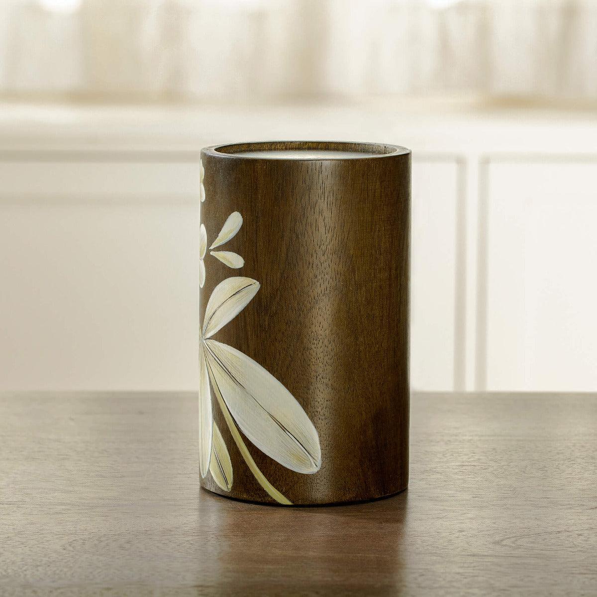 Frangipani Wooden Candle Holder (Large) Candle Holders| Roots Furniture