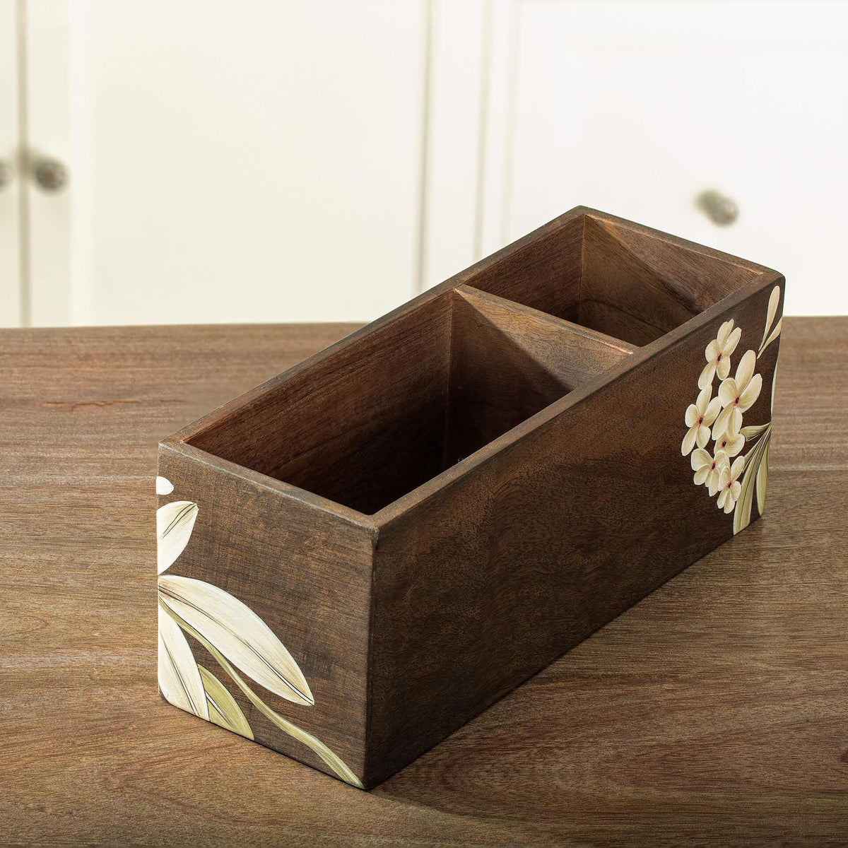Frangipani Wooden Cutlery Stand Kitchen tools| Roots Furniture