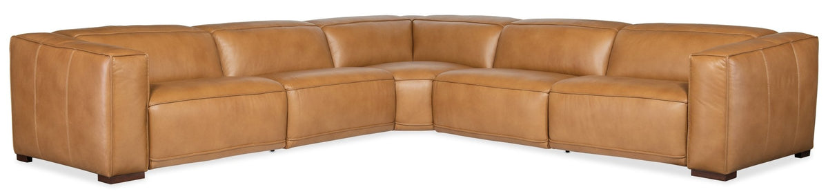 Fresco 5 Seat Sectional 4-Power Recline & Power Headrest Recliners| Hooker