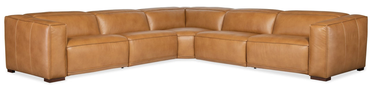 Fresco 5 Seat Sectional with Power Recline & Power Headrest Recliners| Hooker