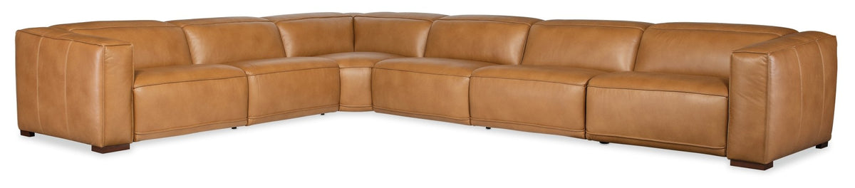 Fresco 6 Seat Sectional 4-Power Recline & Power Headrest Recliners| Hooker