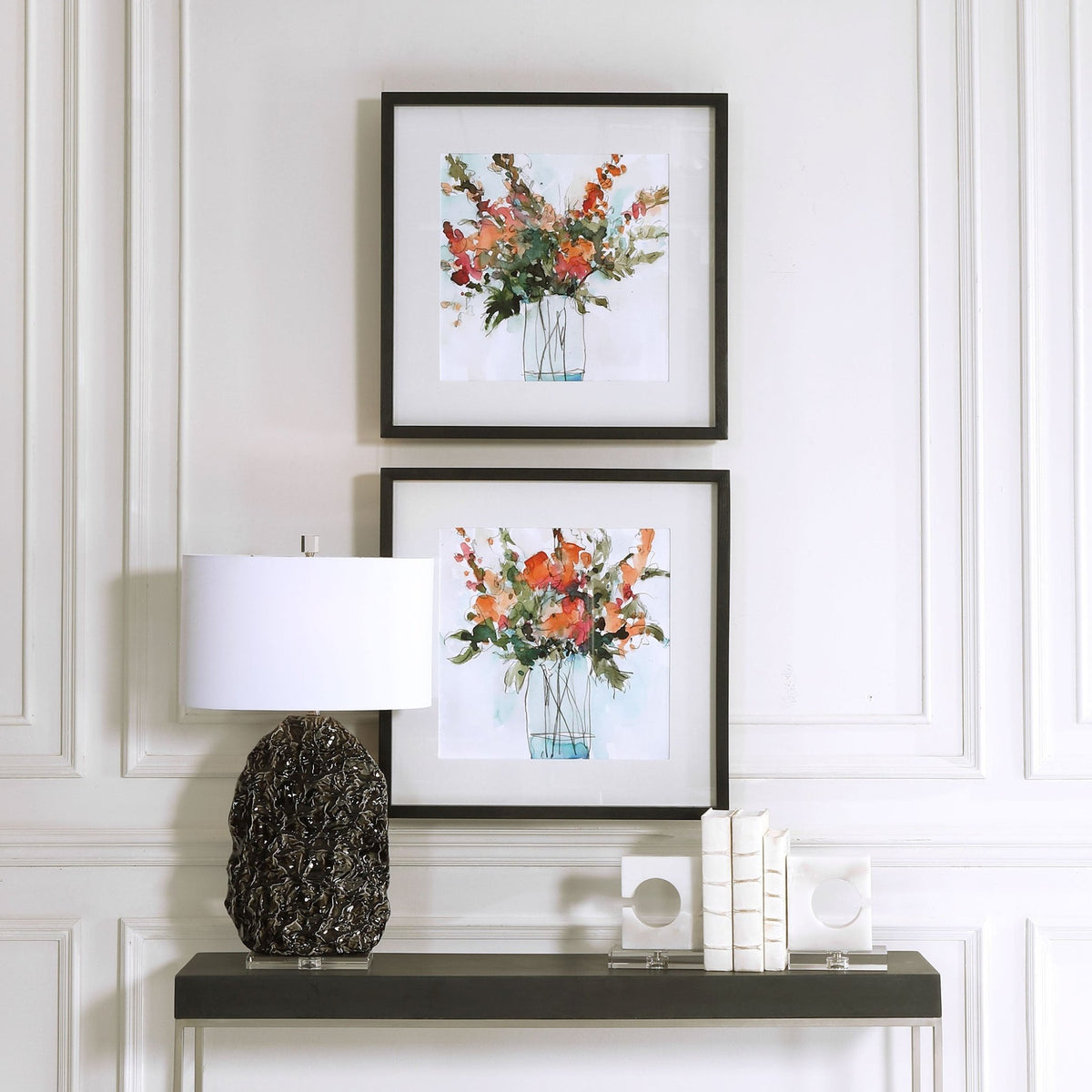 Fresh Flowers Framed Prints, S/2 Paintings & Pictures| Uttermost