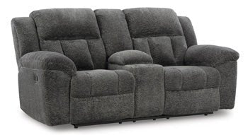 Frohn Reclining Loveseat with Console - Al Rugaib Furniture