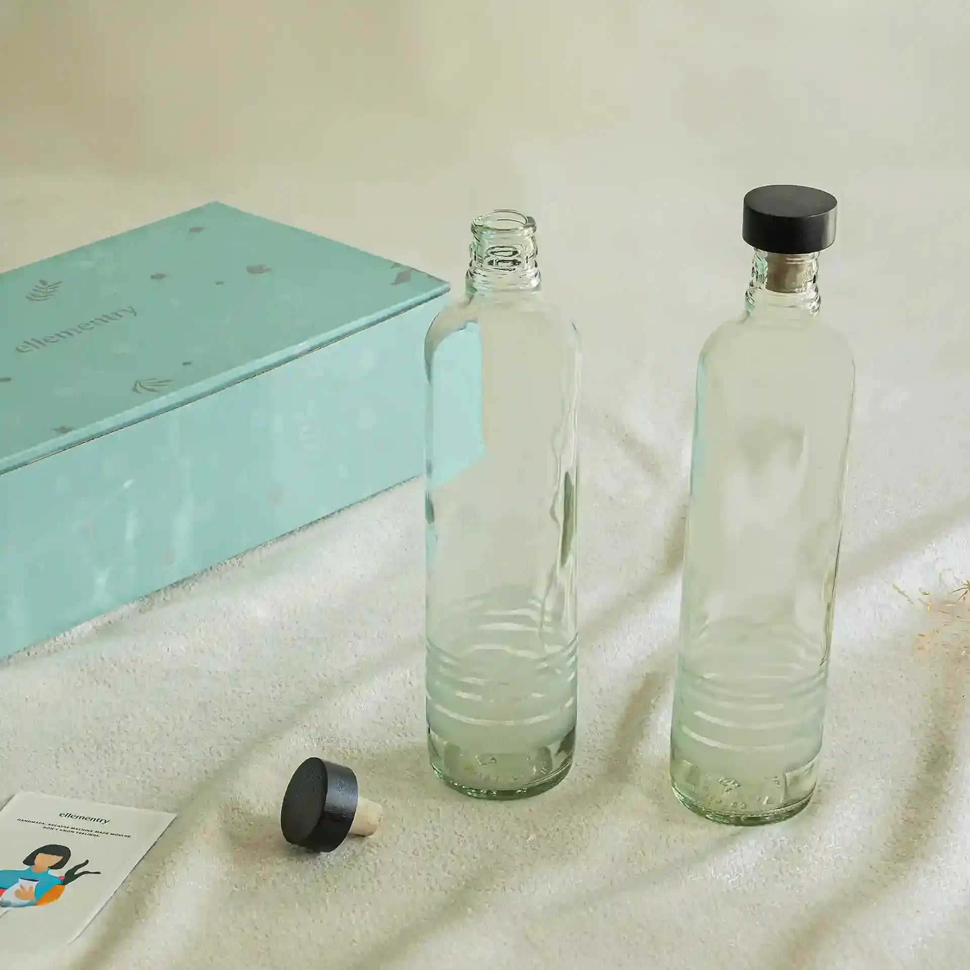 Frosted Rings Water Bottle Set of Two Bottles & Containers| Roots Furniture