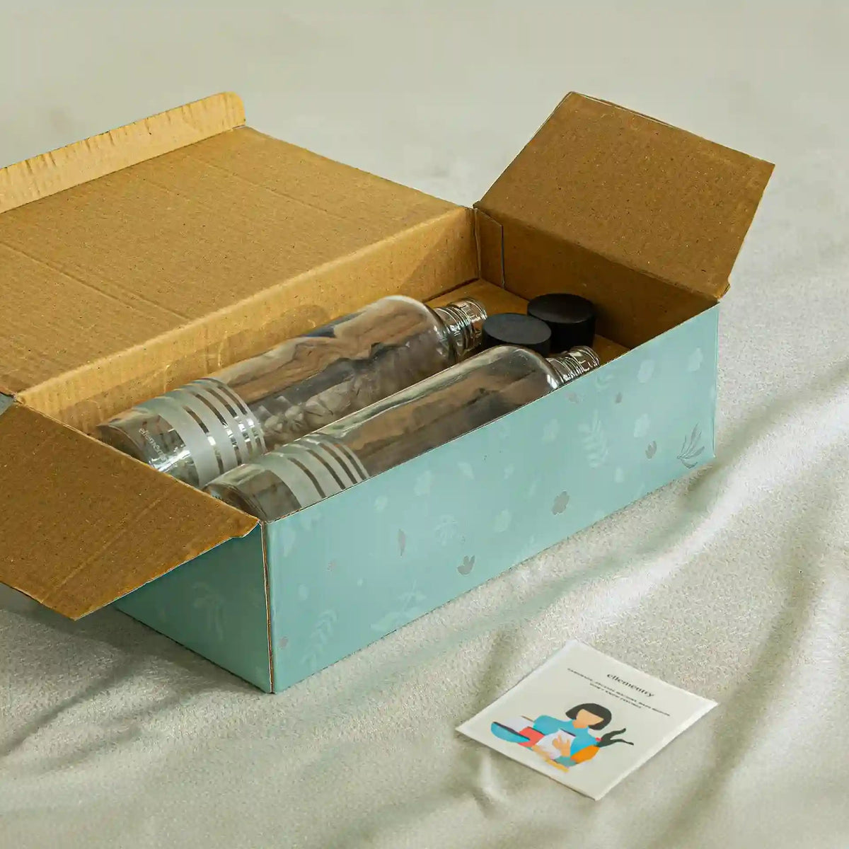 Frosted Rings Water Bottle Set of Two Bottles & Containers| Roots Furniture
