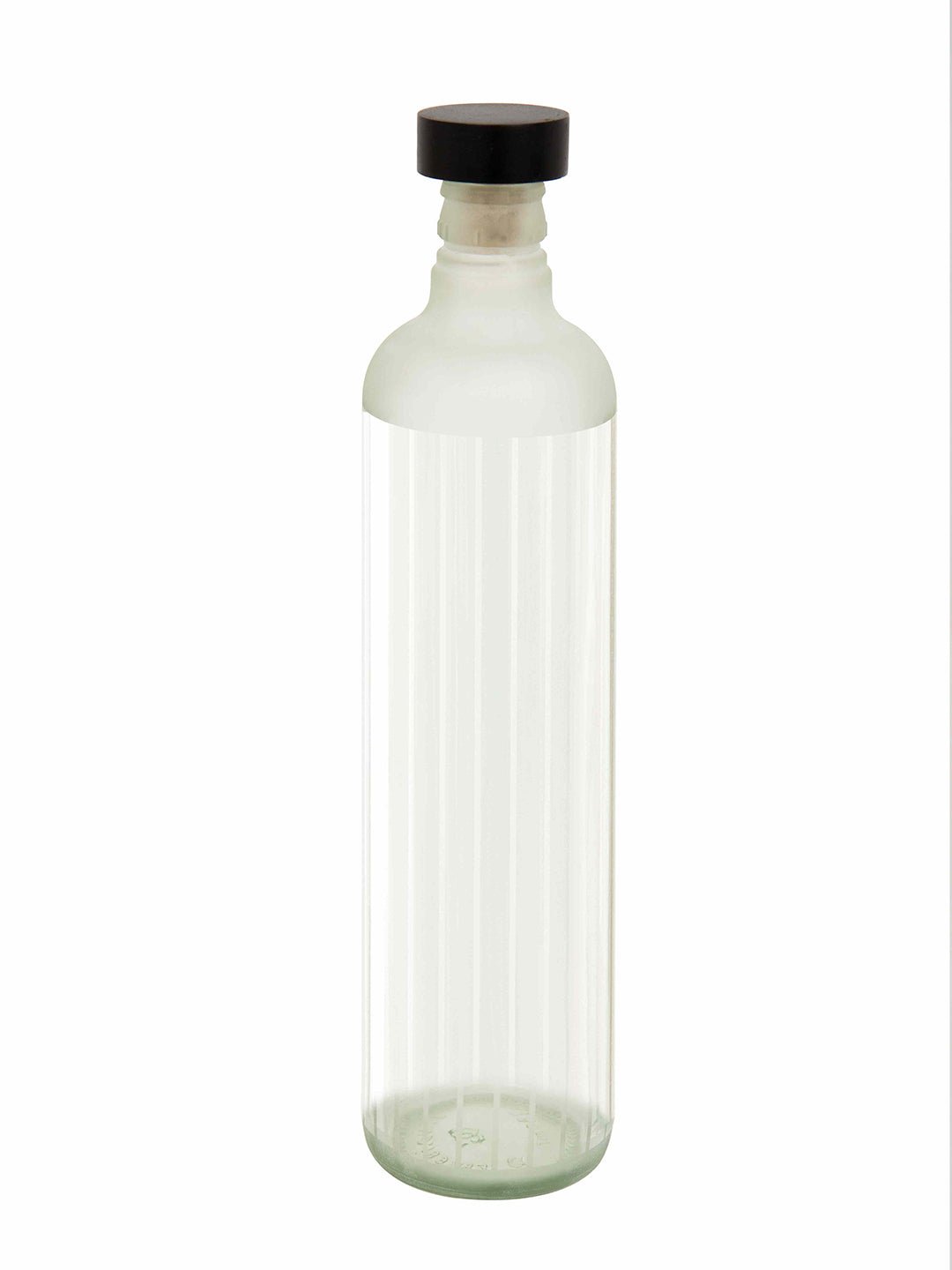 Frosty Glass Bottle With Wooden Stopper Bottles & Containers| Roots Furniture