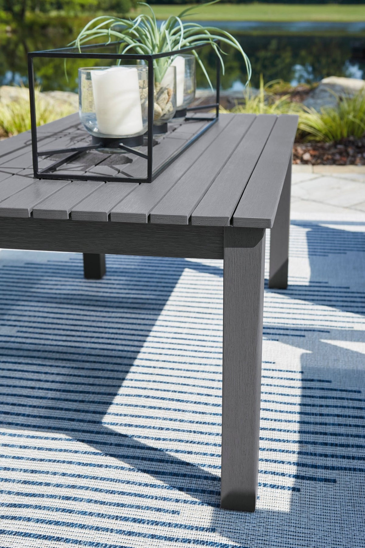 Fynnegan Outdoor Loveseat with Table (Set of 2) Outdoor Loveseats & Sofas| Ashley Homestore