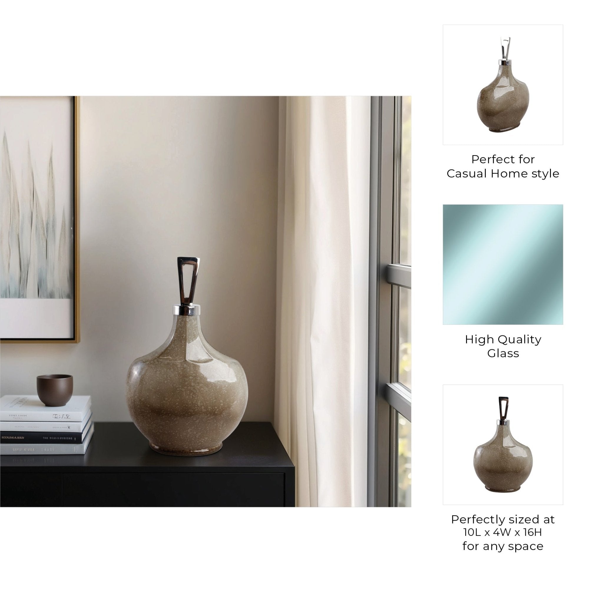 Gabruelle Bottle With Topper Vases and Jars| Sagebrook Home