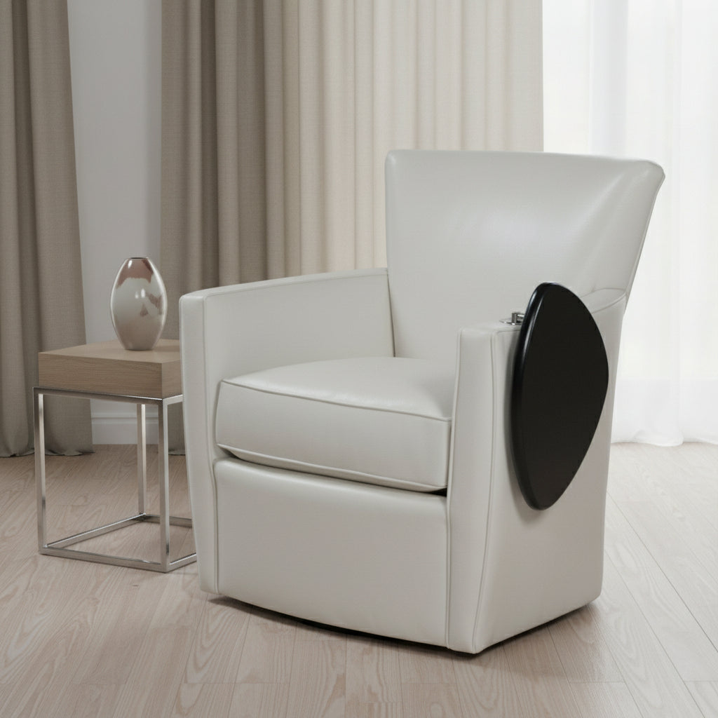 Gaither Swivel Chair with Folding Tablet Chairs| Fairfield Chair