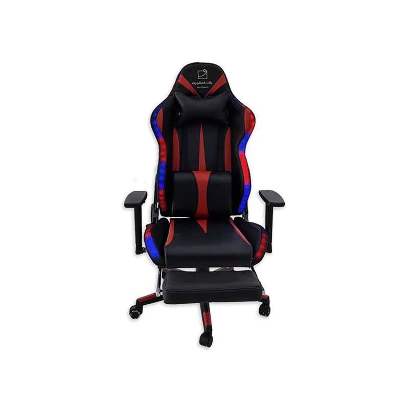 Gaming Chair with Side Speakers and LED Lights | Adjustable Footrest and Reclining Back | Bluetooth Audio | 1 - Year Warranty - Al Rugaib Furniture