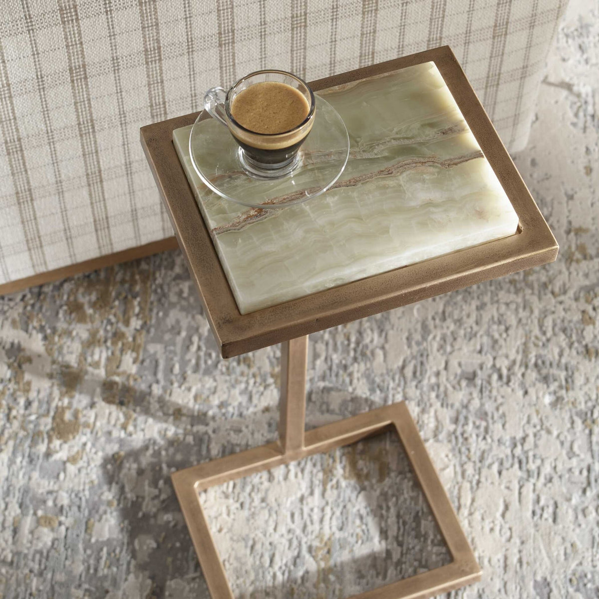 Gamora Marble Drink Table Accent & End Tables| Uttermost