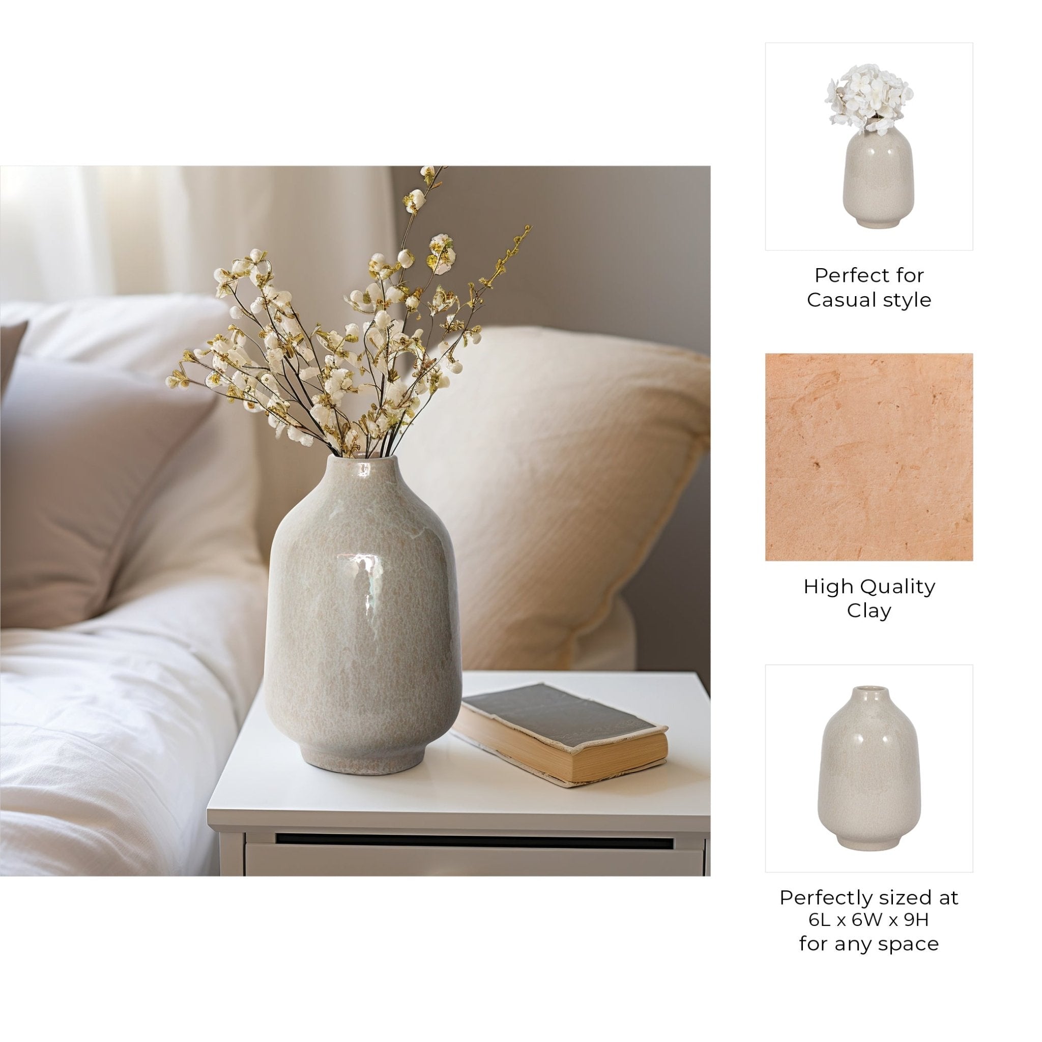 Gargarin Decanter Vase, Gray Vases and Jars| Sagebrook Home