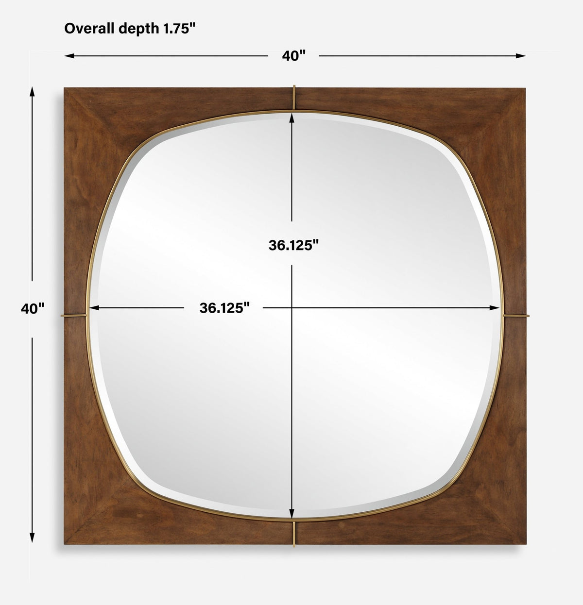 Garonne Square Walnut Mirror Mirrors| Uttermost