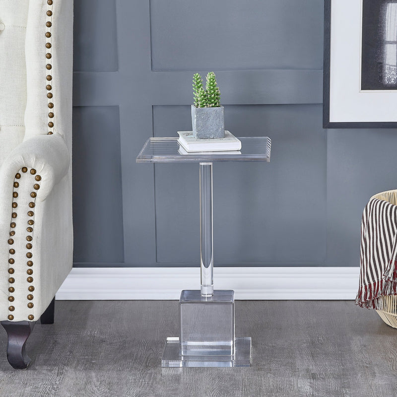 Gayna Acrylic End Table - Al Rugaib Furniture