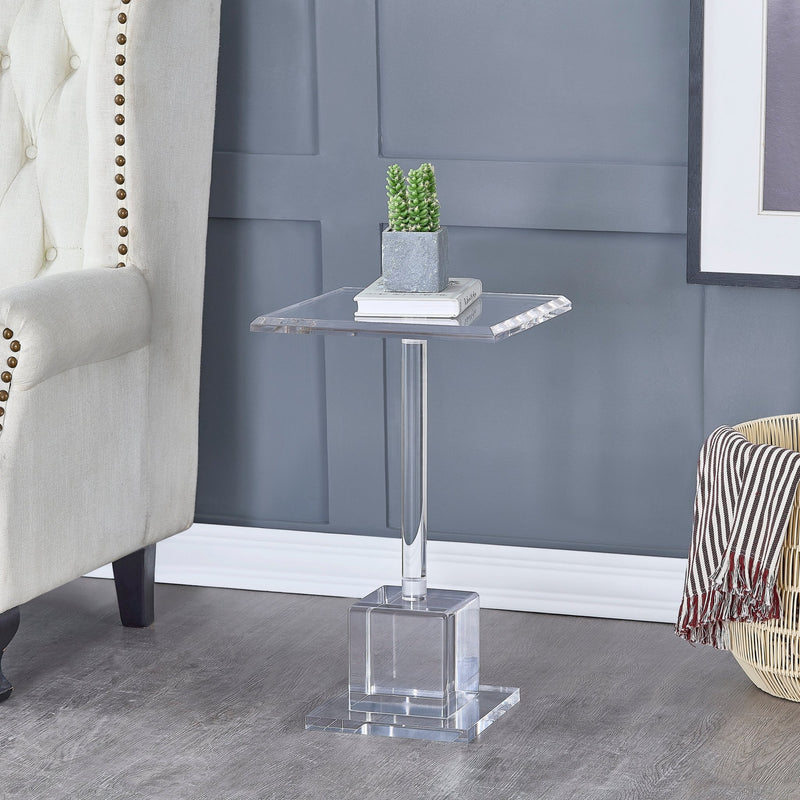 Gayna Acrylic End Table - Al Rugaib Furniture
