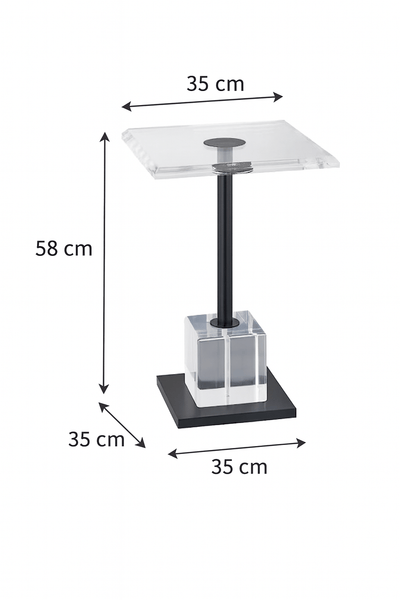 Gayna Brushed Black End Table - Al Rugaib Furniture