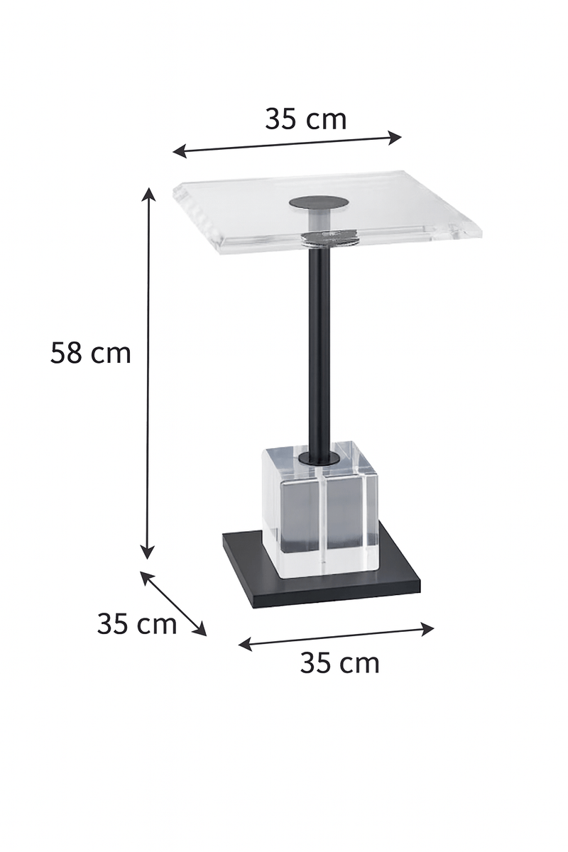 Gayna Brushed Black End Table - Al Rugaib Furniture