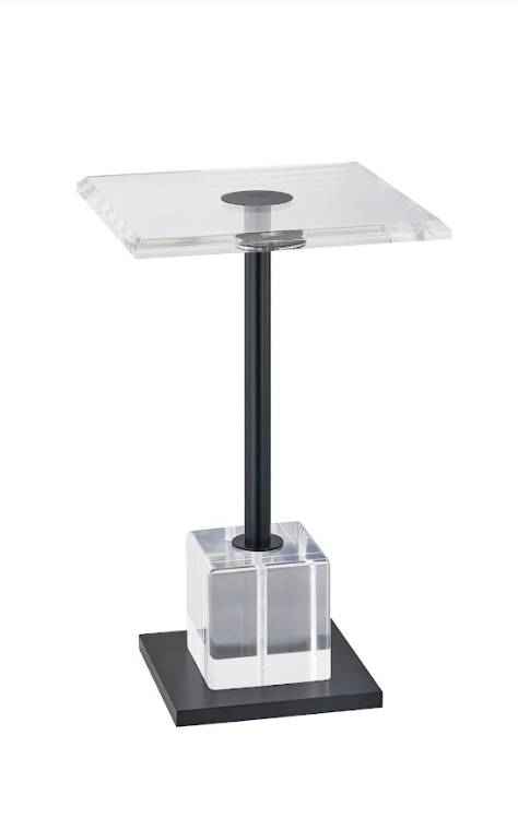 Gayna Brushed Black End Table - Al Rugaib Furniture