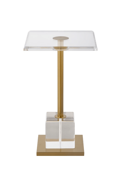 Gayna Brushed Brass End Table - Al Rugaib Furniture