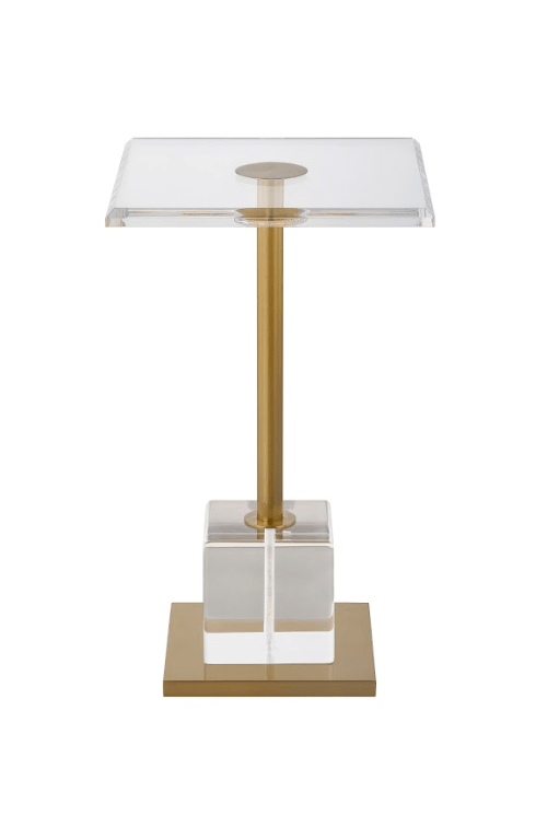 Gayna Brushed Brass End Table - Al Rugaib Furniture
