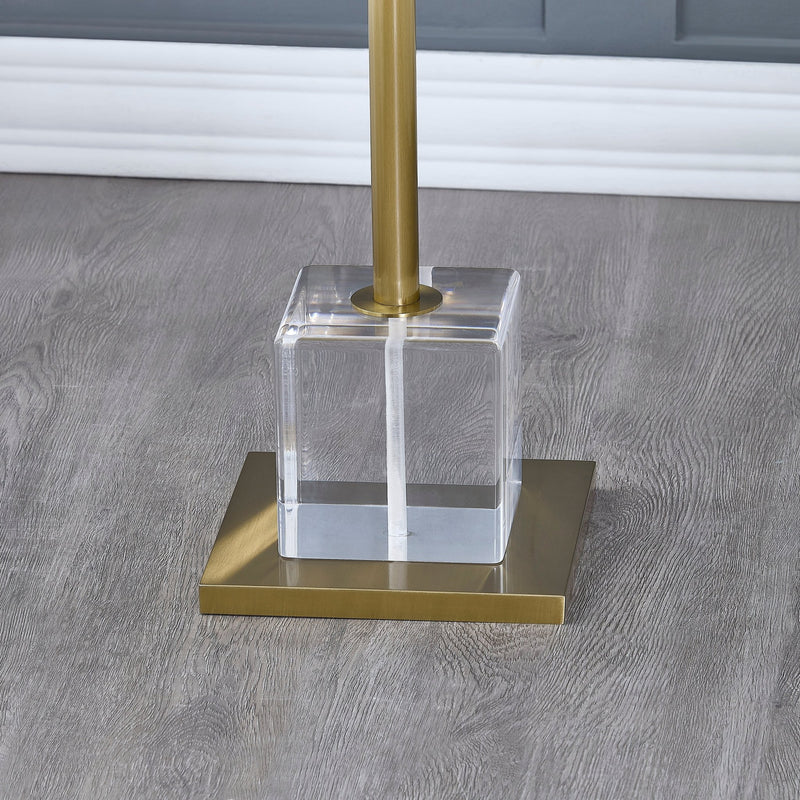 Gayna Brushed Brass End Table - Al Rugaib Furniture