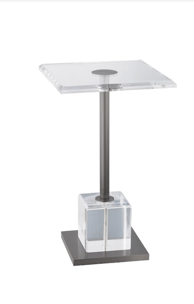 Gayna Brushed Silver End Table - Al Rugaib Furniture