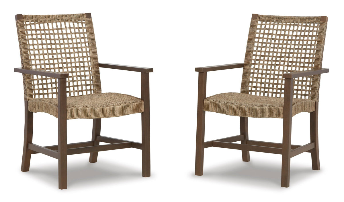 Germalia Outdoor Dining Arm Chair (Set of 2) Outdoor Tables| Ashley Homestore