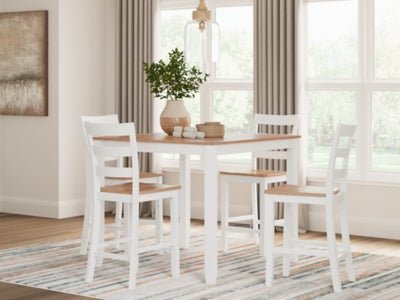 Gesthaven Counter Height Dining Table and 4 Barstools (Set of 5) - Al Rugaib Furniture