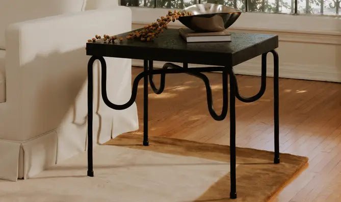 Getty Side Table Black Granite - Al Rugaib Furniture