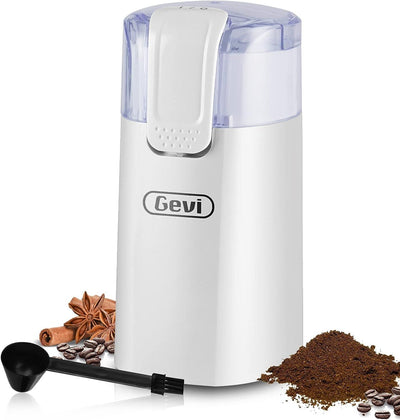 Gevi One - Touch Button Electric Coffee Grinder Coffee Bean Grinder for Coffee Espresso Latte Mochas, Noiseless Operation - white - Al Rugaib Furniture