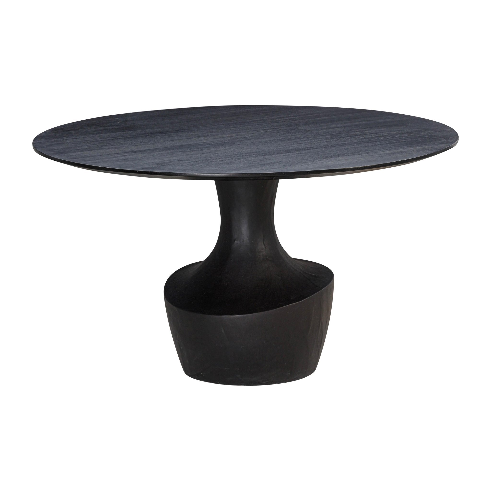 Gevra Black Acacia & Faux Plaster Dining Table Dining Tables| TOV