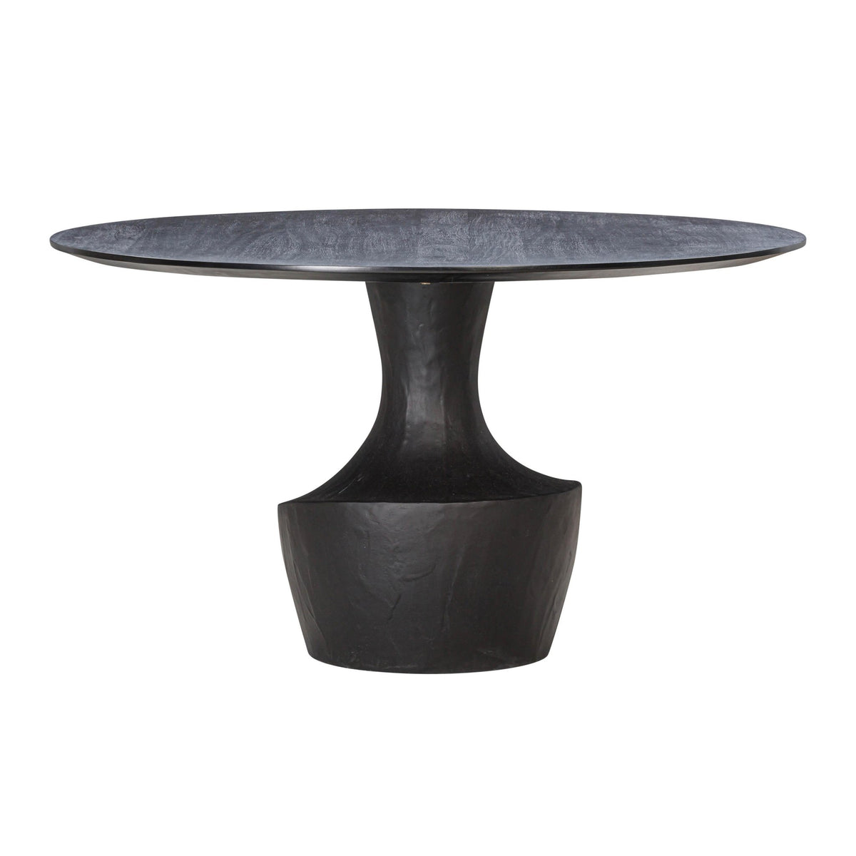 Gevra Black Acacia & Faux Plaster Dining Table Dining Tables| TOV