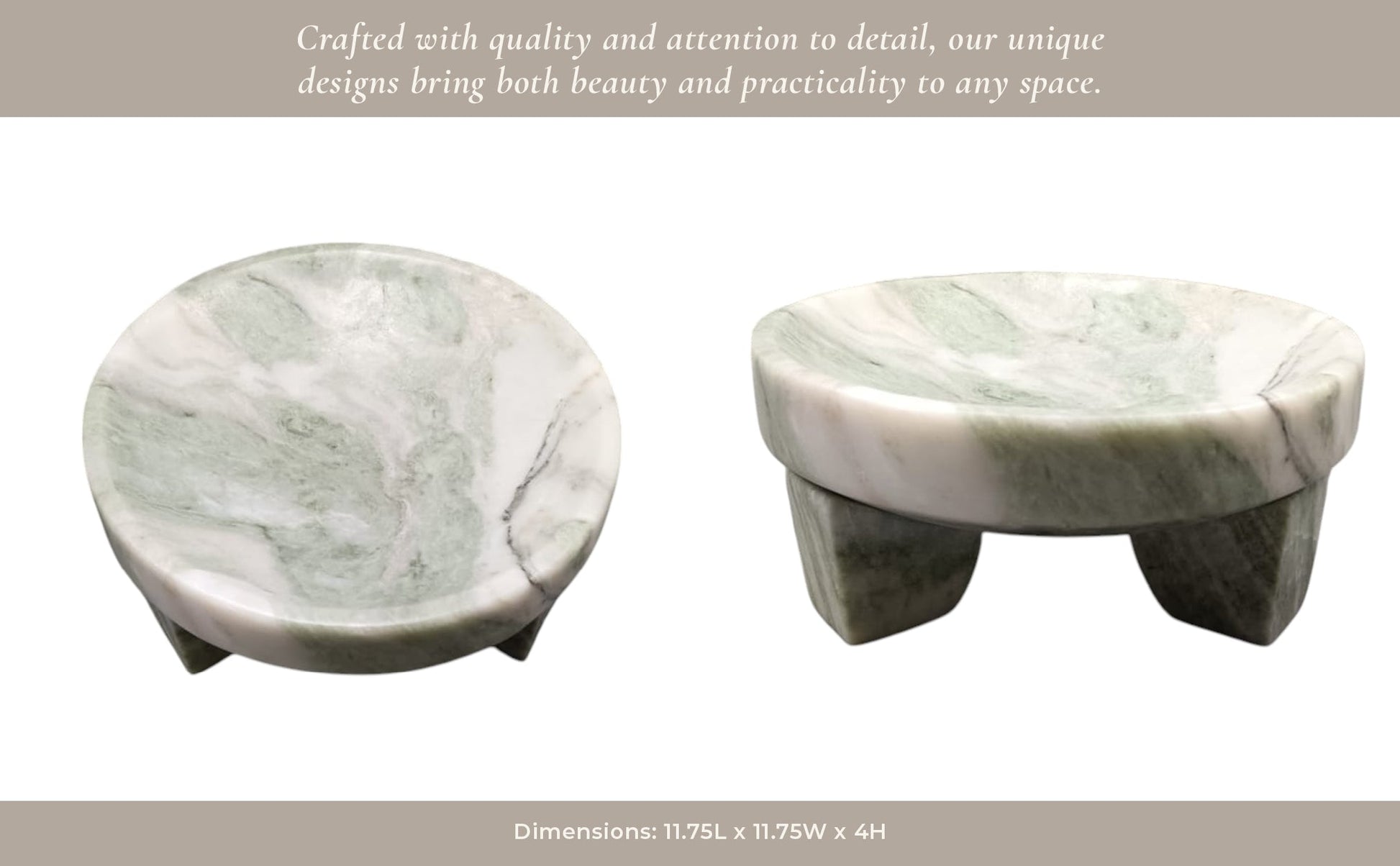 Gibeon Onyx Green Marble Bowl Table Decors| Sagebrook Home